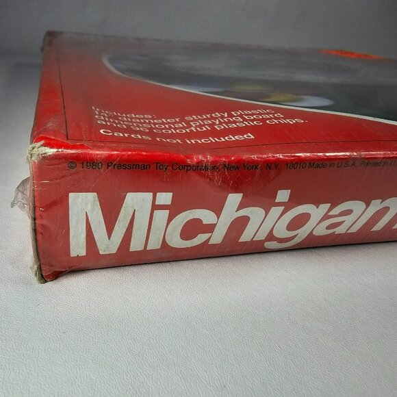Vintage Michigan Rummy Board Game Tray with Chips NEW SEALED 1980 Pressman - Picture 4 of 5